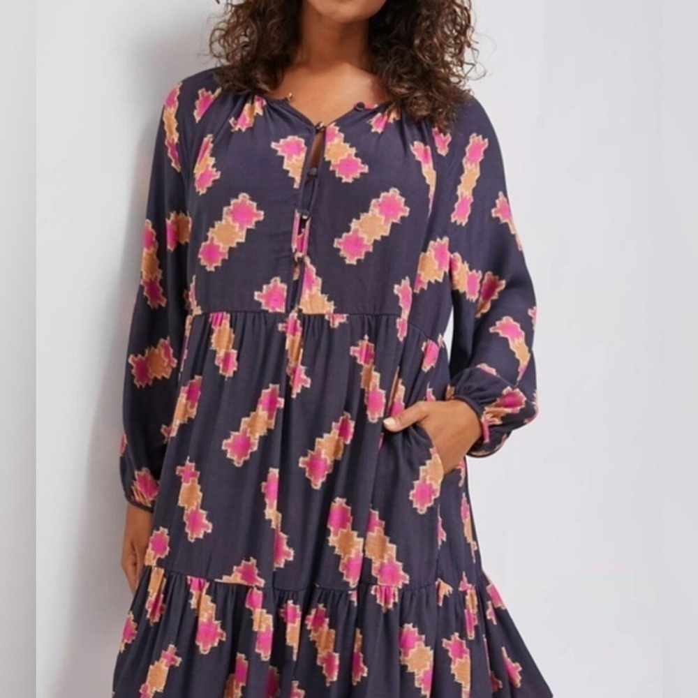 ANTHROPOLOGIE Sammi Tiered Mini Dress Size XS